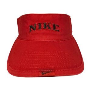 Nike Pro Classics Vintage Visor Strapback Adjustable Embroidered Red One Size